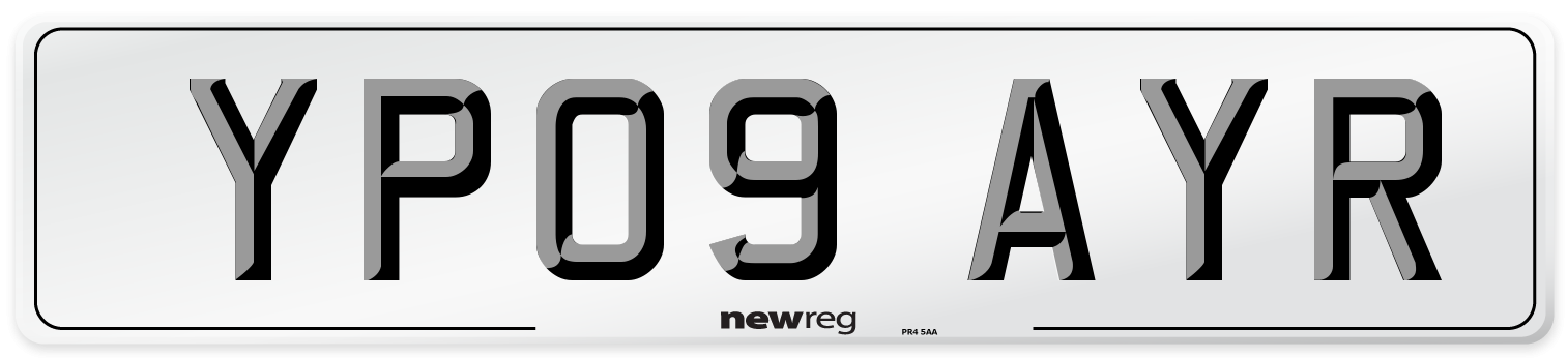 YP09 AYR Number Plate from New Reg